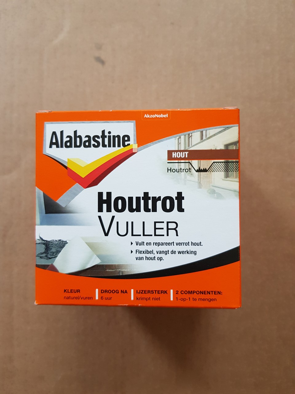 Alabastine houtrotvuller 500 gr. 2 componenten